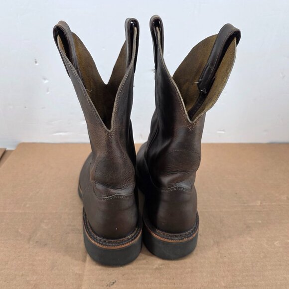 Justin Blueprint Men's 11" Leather Soft Non Safety Toe Boots Brown Size 9 D - Picture 16 of 16